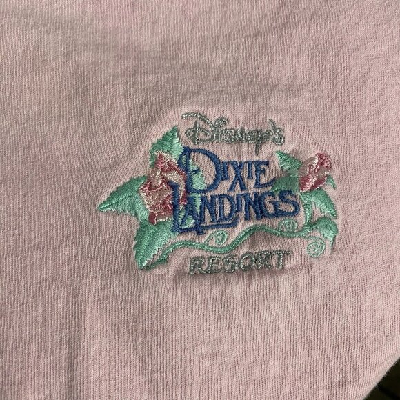 VTG Disney Originals Dixie Landings Resort Pink Embroidered Tee Shirt Size XL - Picture 4 of 8